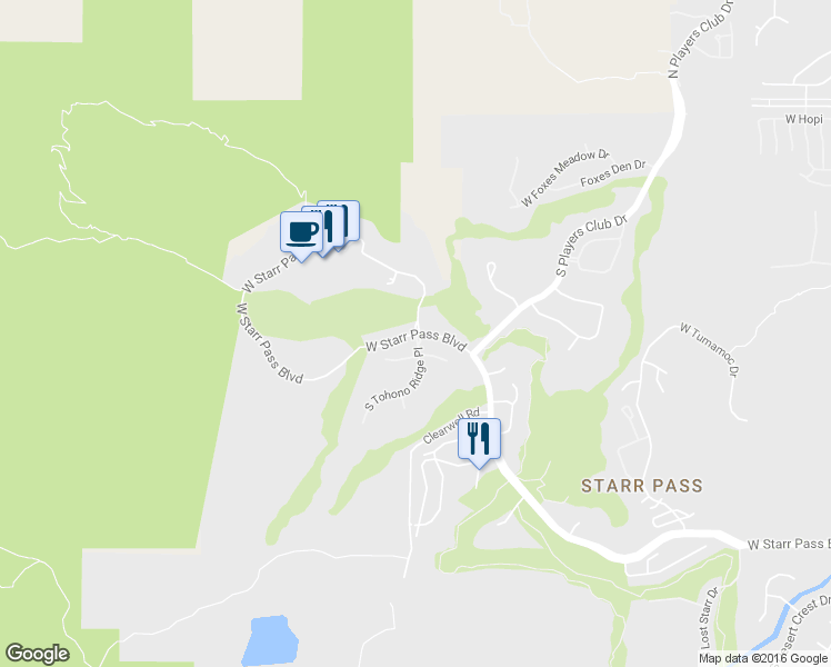 map of restaurants, bars, coffee shops, grocery stores, and more near South Tohono Ridge Place in Tucson