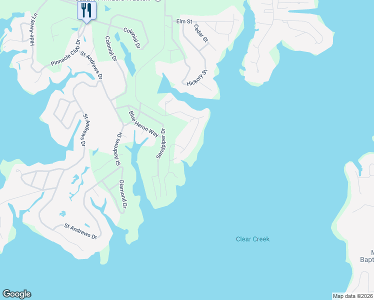 map of restaurants, bars, coffee shops, grocery stores, and more near 233 Sandpiper Bay Trail in Mabank