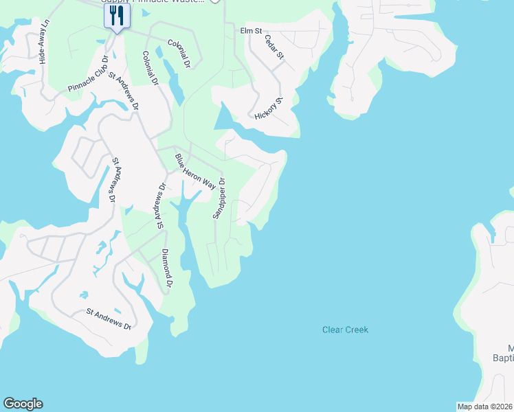 map of restaurants, bars, coffee shops, grocery stores, and more near 233 Sandpiper Bay Trail in Mabank