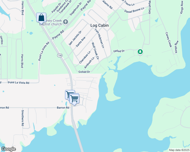map of restaurants, bars, coffee shops, grocery stores, and more near 14430 Dogwood Street in Log Cabin