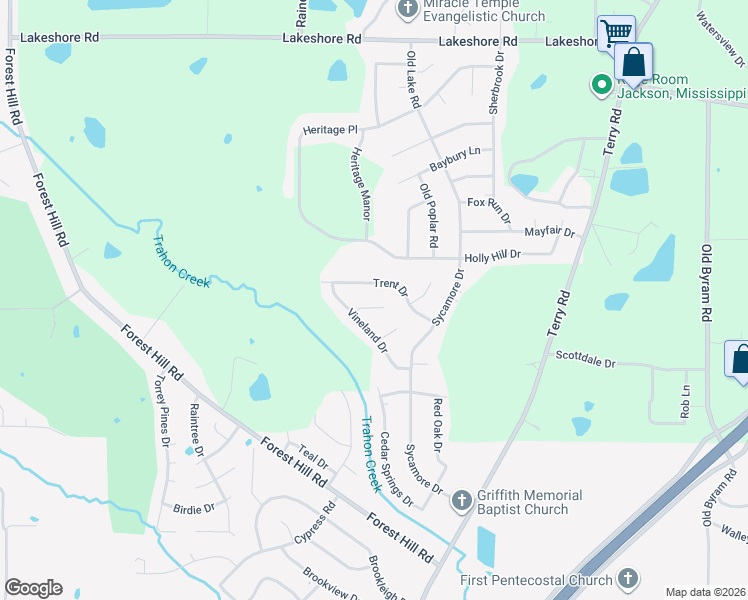 map of restaurants, bars, coffee shops, grocery stores, and more near 4 Kee Court in Jackson