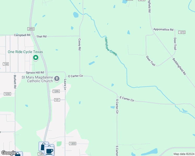 map of restaurants, bars, coffee shops, grocery stores, and more near 10396 County Road 137 in Flint