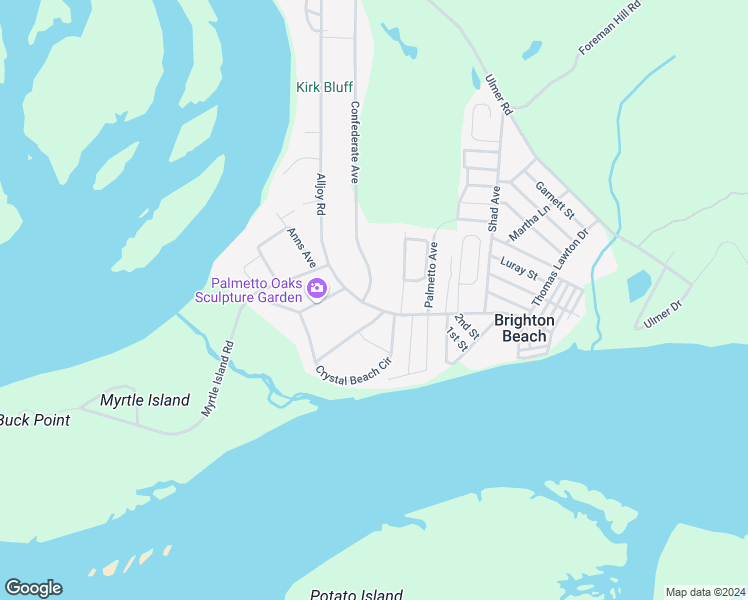 map of restaurants, bars, coffee shops, grocery stores, and more near 123 Confederate Avenue in Bluffton