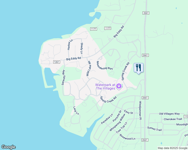 map of restaurants, bars, coffee shops, grocery stores, and more near 17320 4 Winds Way in Flint