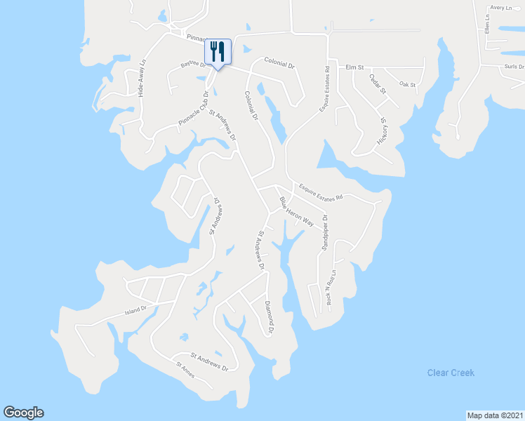 map of restaurants, bars, coffee shops, grocery stores, and more near 145 Saint Andrews Drive in Mabank