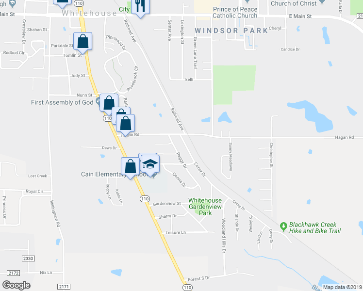 map of restaurants, bars, coffee shops, grocery stores, and more near 808 Corey Drive in Whitehouse