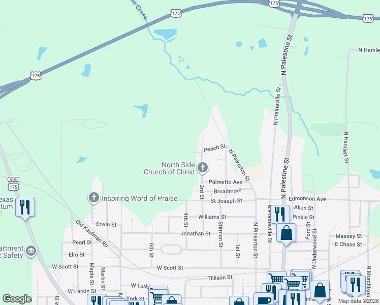 map of restaurants, bars, coffee shops, grocery stores, and more near 1101 3rd Street in Athens