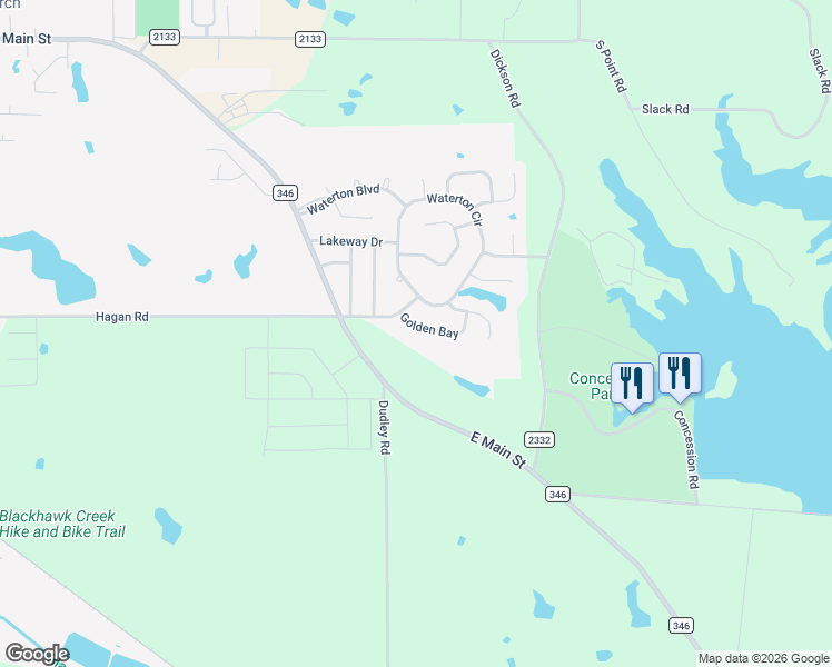 map of restaurants, bars, coffee shops, grocery stores, and more near 1906 Golden Bay in Whitehouse
