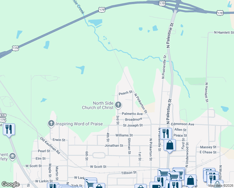 map of restaurants, bars, coffee shops, grocery stores, and more near 1101 3rd Street in Athens