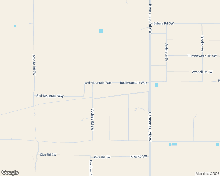 map of restaurants, bars, coffee shops, grocery stores, and more near Red Mountain Way in Deming