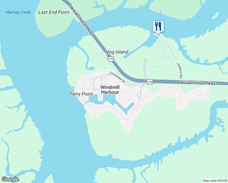 map of restaurants, bars, coffee shops, grocery stores, and more near in Windmill Harbour