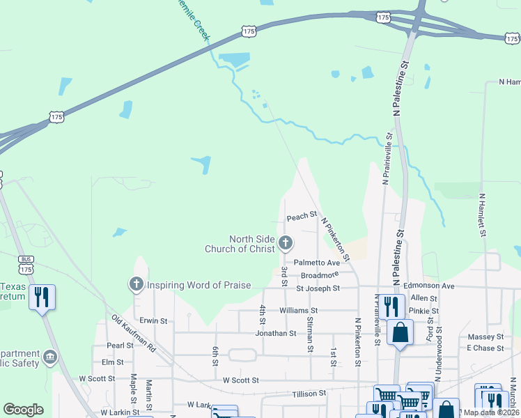 map of restaurants, bars, coffee shops, grocery stores, and more near 1101 3rd Street in Athens