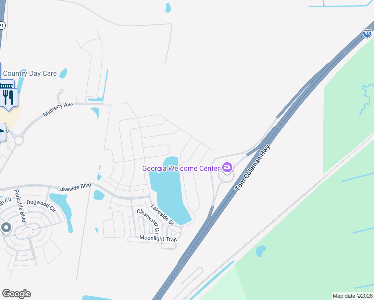 map of restaurants, bars, coffee shops, grocery stores, and more near 17 Bardwell Way in Port Wentworth