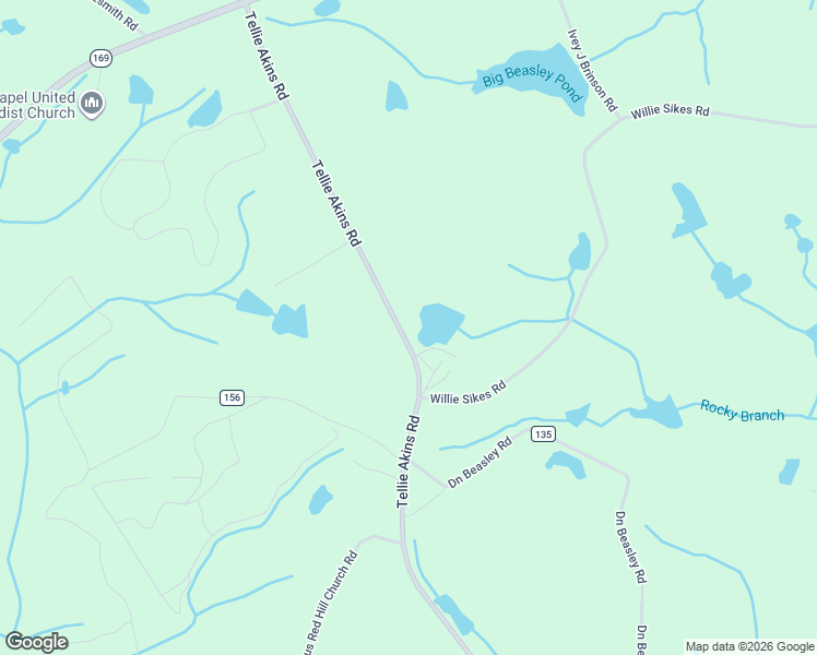 map of restaurants, bars, coffee shops, grocery stores, and more near Tellie Akins Road in Claxton