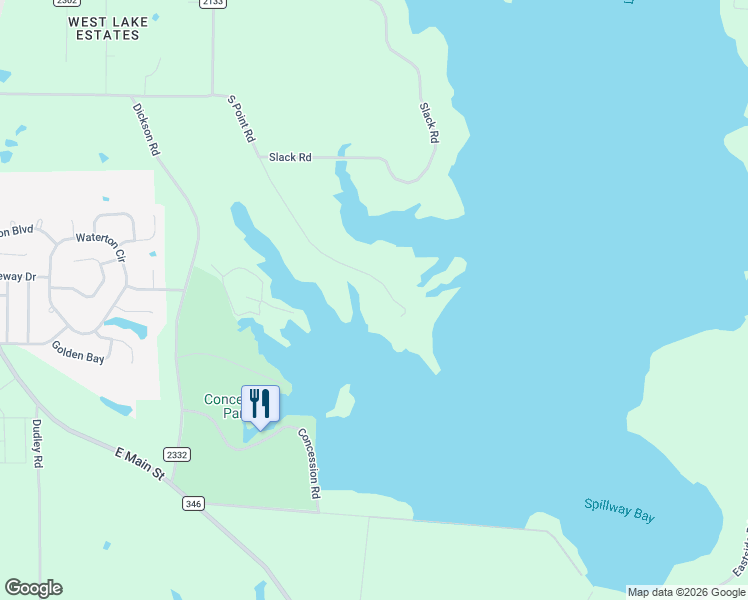 map of restaurants, bars, coffee shops, grocery stores, and more near 17830 Southpoint Road in Whitehouse