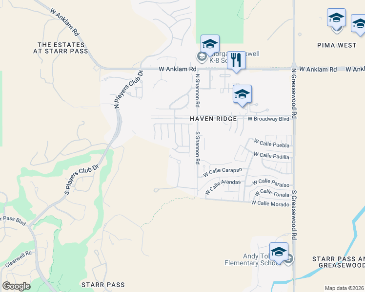 map of restaurants, bars, coffee shops, grocery stores, and more near 2 North Yaqui in Tucson