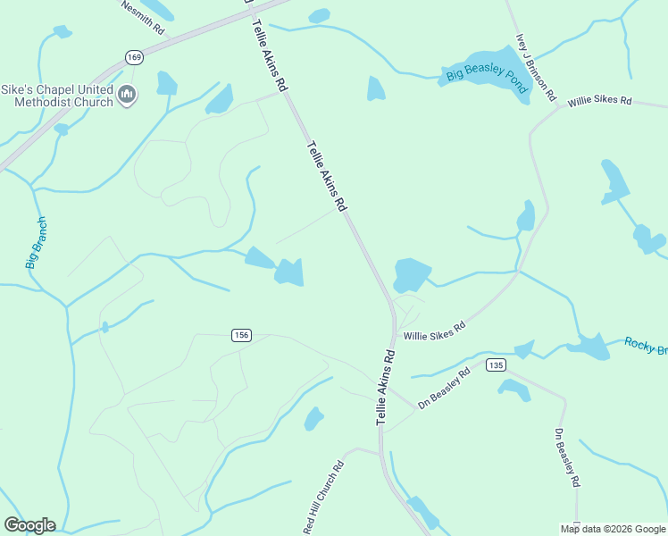 map of restaurants, bars, coffee shops, grocery stores, and more near 2297 Tellie Akins Road in Claxton