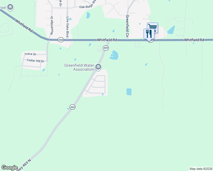 map of restaurants, bars, coffee shops, grocery stores, and more near 409 Cedar Trace in Pearl