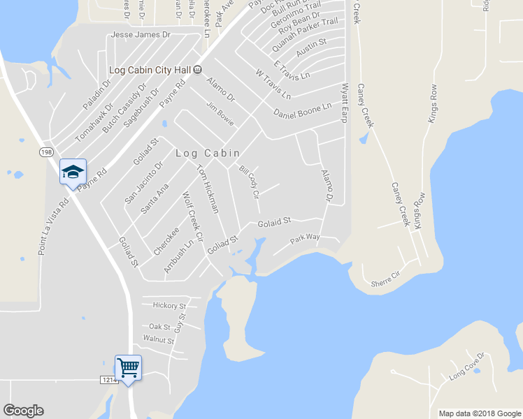 map of restaurants, bars, coffee shops, grocery stores, and more near 5096 Bill Cody Circle in Log Cabin