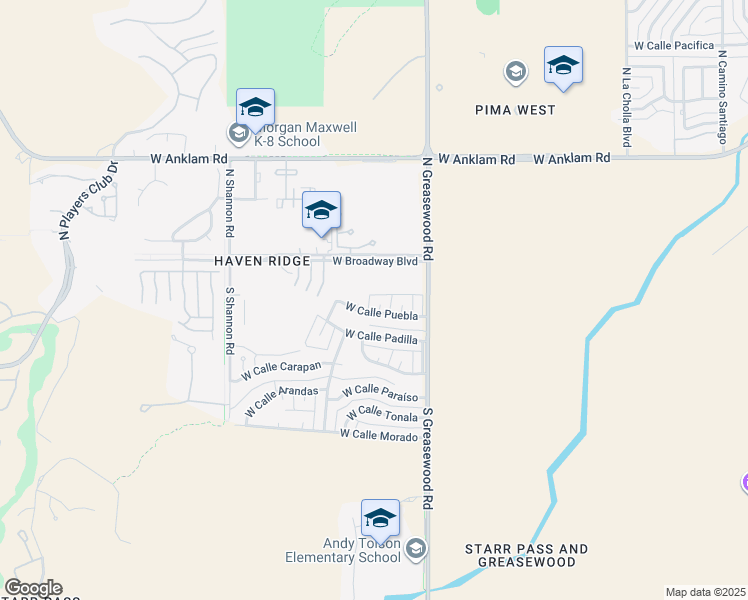 map of restaurants, bars, coffee shops, grocery stores, and more near 2568 West Calle Puebla in Tucson