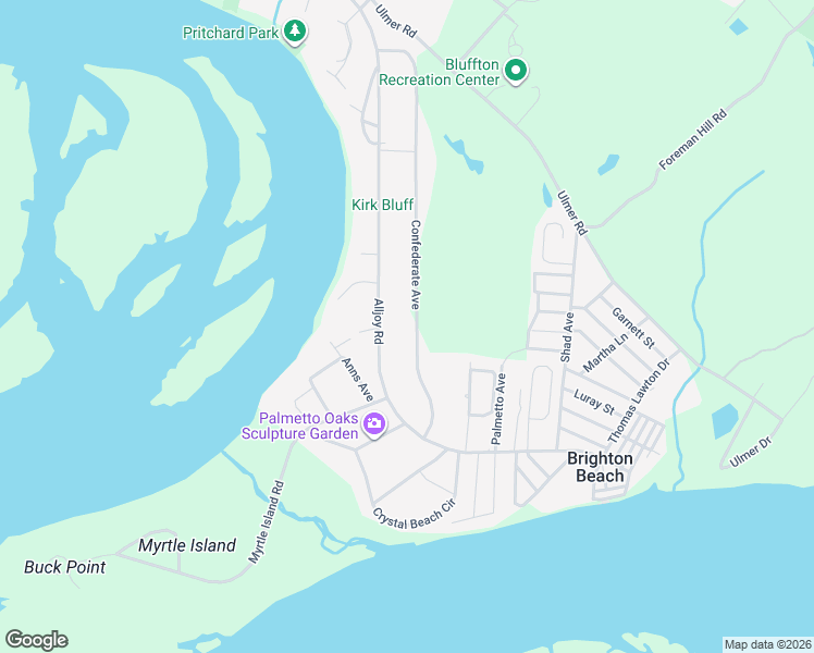 map of restaurants, bars, coffee shops, grocery stores, and more near 116 State Road S-7-679 in Bluffton