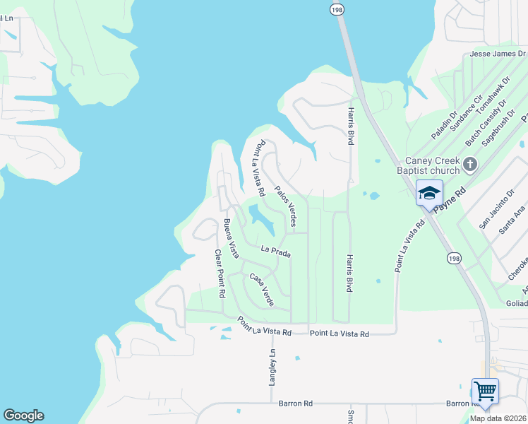 map of restaurants, bars, coffee shops, grocery stores, and more near 5076 Point Brisas in Malakoff