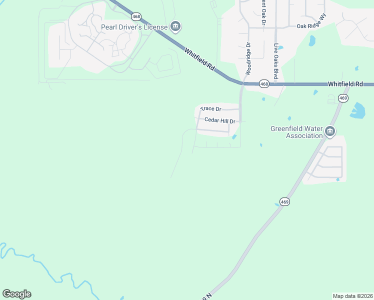 map of restaurants, bars, coffee shops, grocery stores, and more near 115 Cedar Brook Dr in Pearl