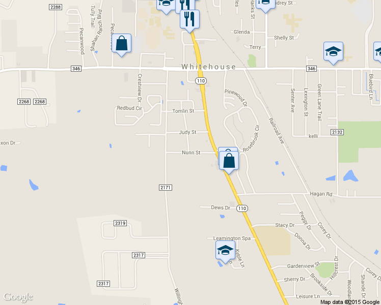 map of restaurants, bars, coffee shops, grocery stores, and more near 114 Nunn Avenue in Whitehouse