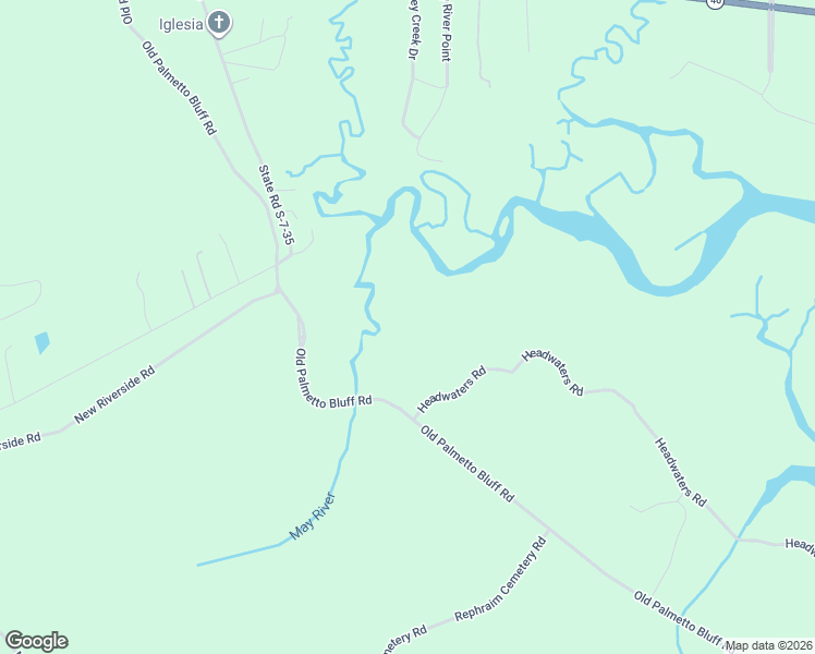 map of restaurants, bars, coffee shops, grocery stores, and more near 11 Headwaters Road in Bluffton