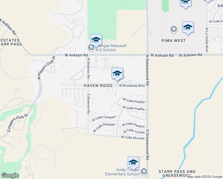 map of restaurants, bars, coffee shops, grocery stores, and more near 14 Calcite Drive in Tucson