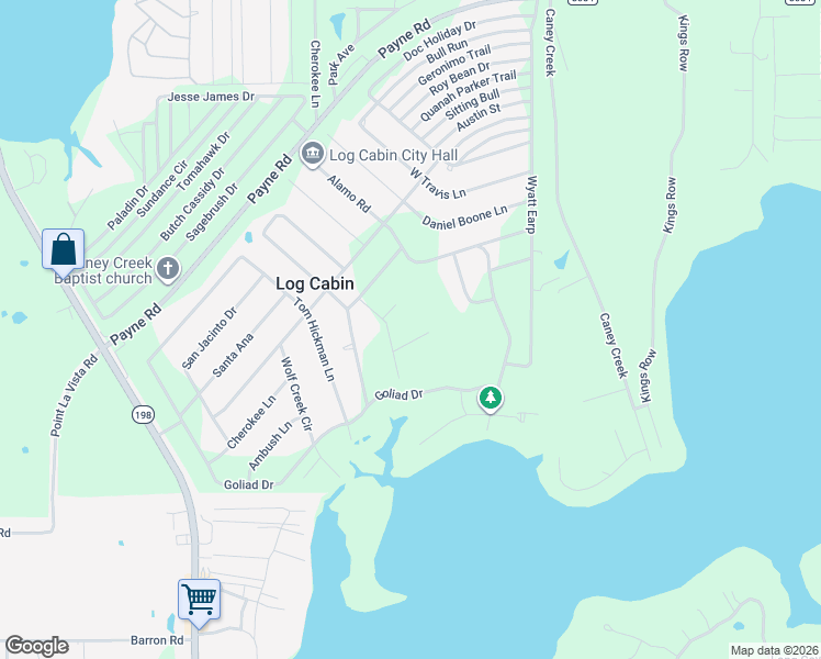 map of restaurants, bars, coffee shops, grocery stores, and more near 5232 Hickock Circle in Malakoff