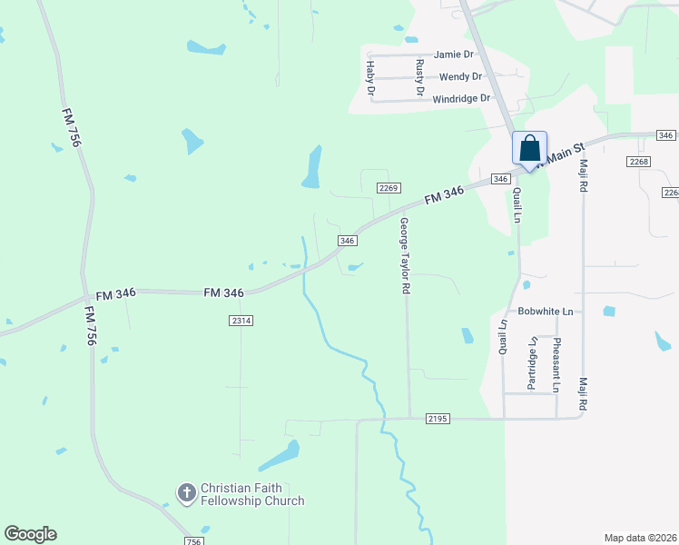 map of restaurants, bars, coffee shops, grocery stores, and more near 8738 FM 346 in Whitehouse