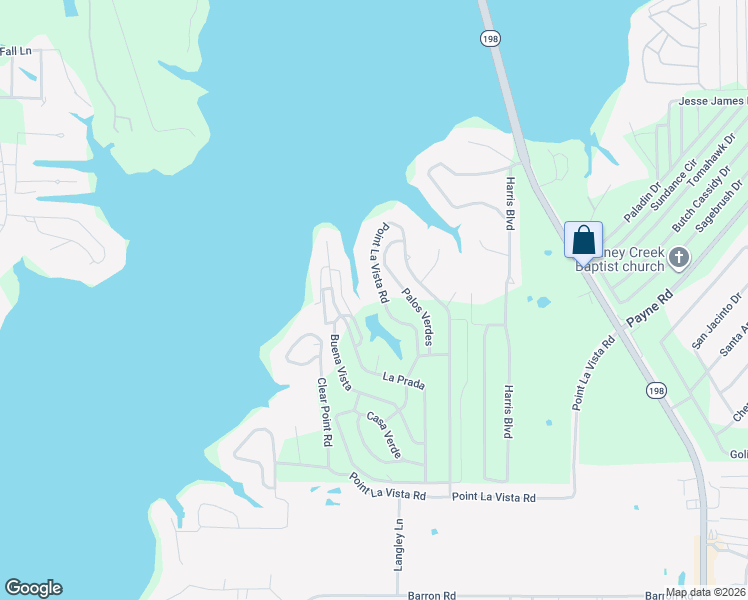 map of restaurants, bars, coffee shops, grocery stores, and more near 124 Point Lavista in Malakoff