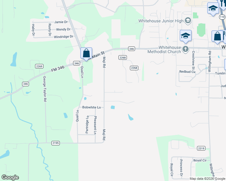 map of restaurants, bars, coffee shops, grocery stores, and more near 800 Jaxon Drive in Whitehouse