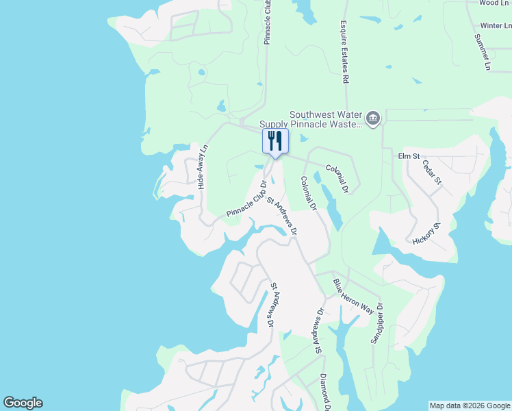 map of restaurants, bars, coffee shops, grocery stores, and more near 126 Pinnacle Club Drive in Mabank