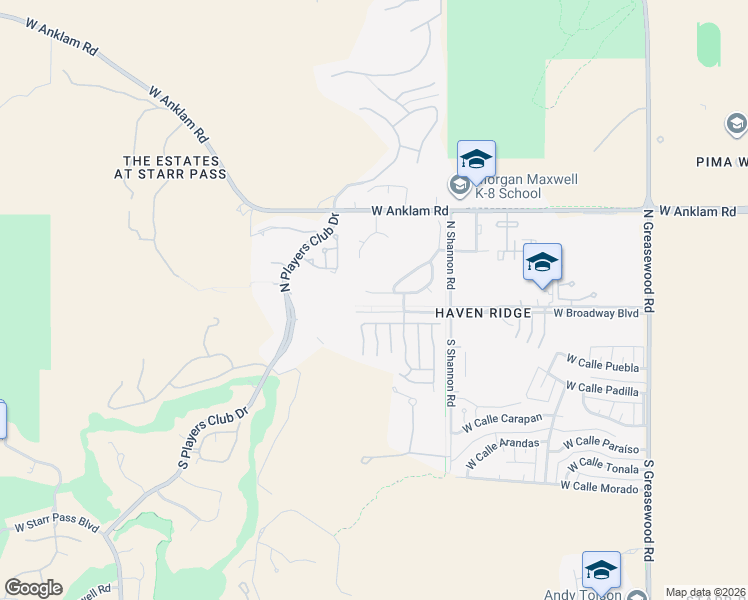 map of restaurants, bars, coffee shops, grocery stores, and more near 3017 West Desert Glory Drive in Tucson