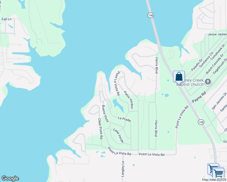 map of restaurants, bars, coffee shops, grocery stores, and more near 124 Point Lavista in Malakoff