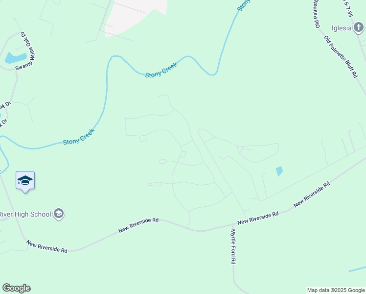 map of restaurants, bars, coffee shops, grocery stores, and more near 99 Mainland Lakes Drive in Bluffton