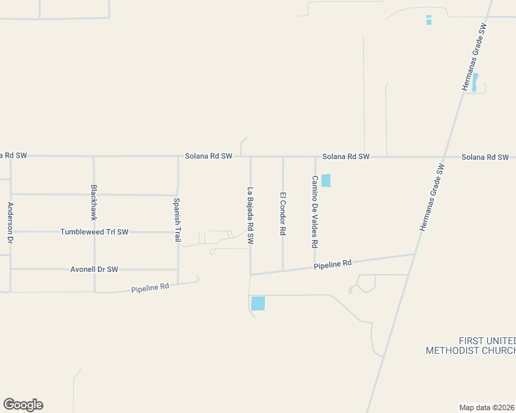 map of restaurants, bars, coffee shops, grocery stores, and more near 4175 La Bajada Road Southwest in Deming