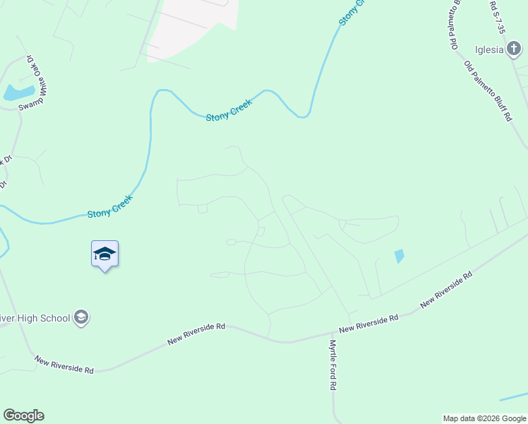 map of restaurants, bars, coffee shops, grocery stores, and more near 51 Old Palmetto Bluff Road in Bluffton