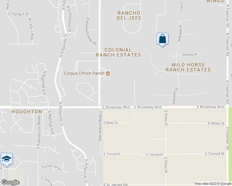 map of restaurants, bars, coffee shops, grocery stores, and more near 88 North Tanque Verde Loop Road in Tucson