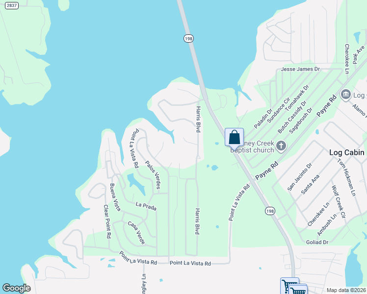 map of restaurants, bars, coffee shops, grocery stores, and more near 107 Nob Hill Circle in Malakoff