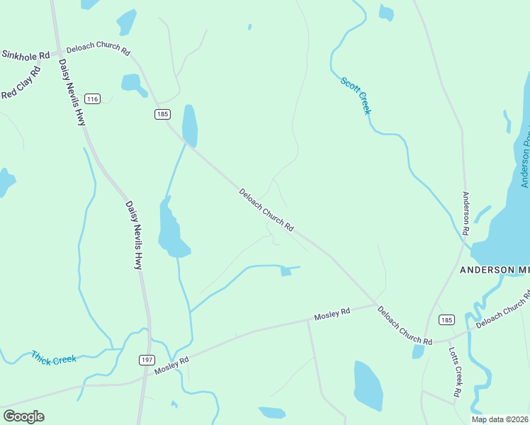 map of restaurants, bars, coffee shops, grocery stores, and more near 4126 County Road 185 in Claxton