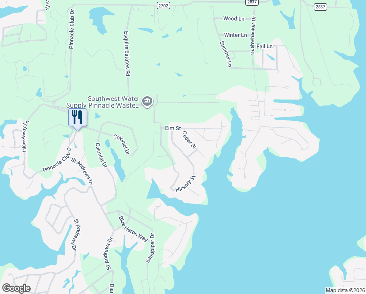 map of restaurants, bars, coffee shops, grocery stores, and more near 2196 Hickory Street in Mabank