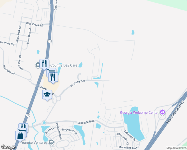 map of restaurants, bars, coffee shops, grocery stores, and more near Unnamed Road in Port Wentworth