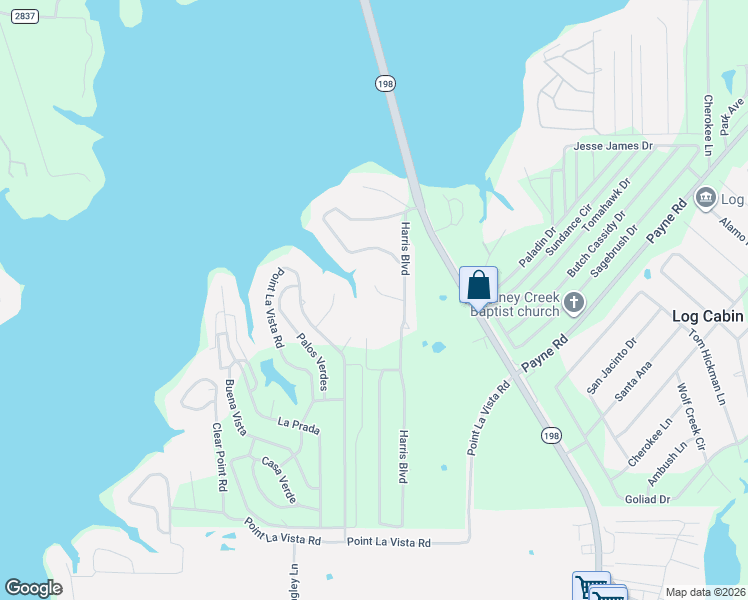 map of restaurants, bars, coffee shops, grocery stores, and more near 107 Nob Hill Circle in Malakoff