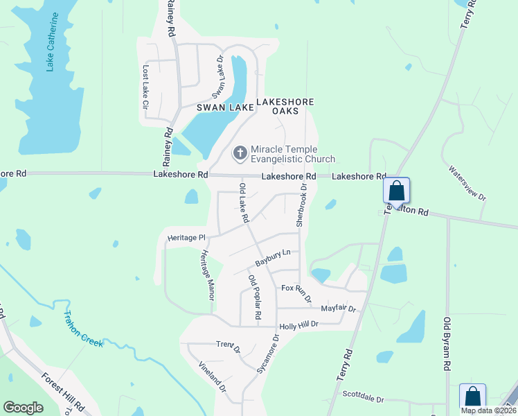 map of restaurants, bars, coffee shops, grocery stores, and more near 421 Heritage Place in Jackson