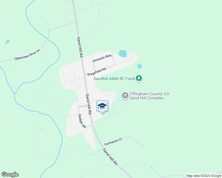 map of restaurants, bars, coffee shops, grocery stores, and more near 199 Stagecoach Avenue in Guyton