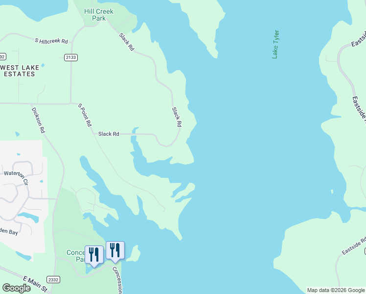 map of restaurants, bars, coffee shops, grocery stores, and more near 17777 Slack Road in Whitehouse