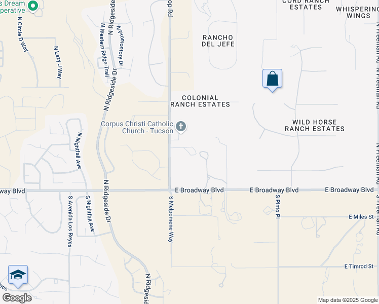 map of restaurants, bars, coffee shops, grocery stores, and more near 88 North Tanque Verde Loop Road in Tucson